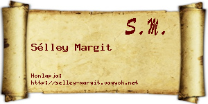 Sélley Margit névjegykártya